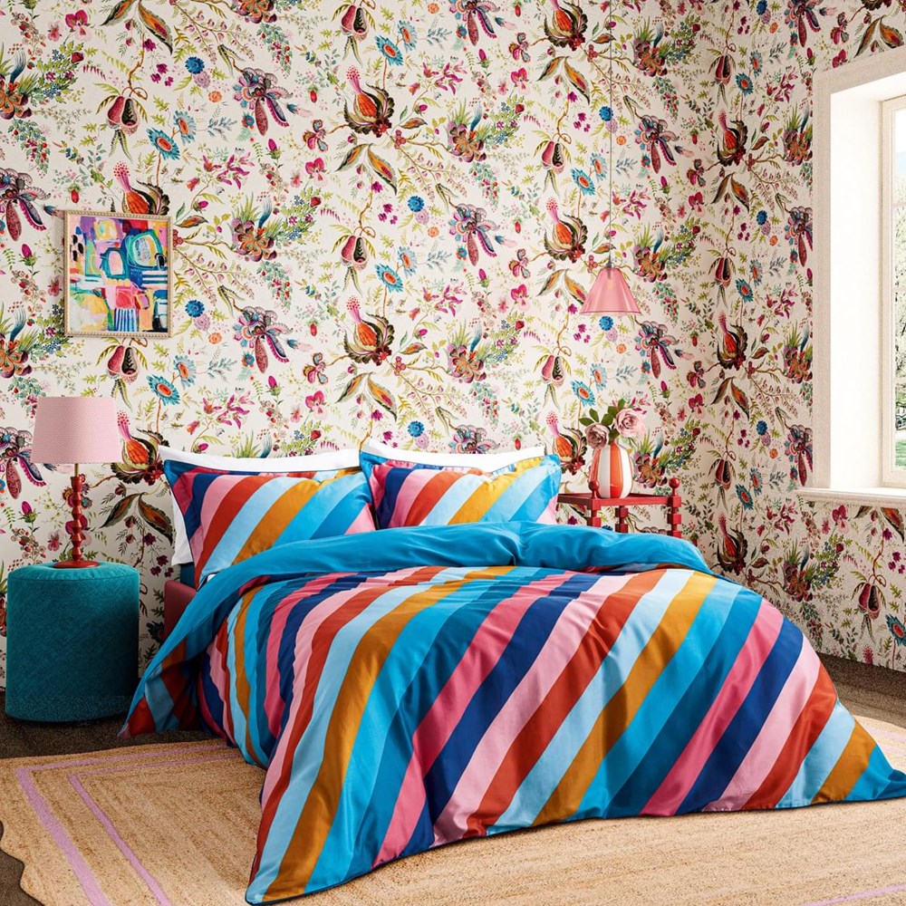 Sherbet Stripe Bedding by Harlequin x Sophie Robinson in Lapis Blue